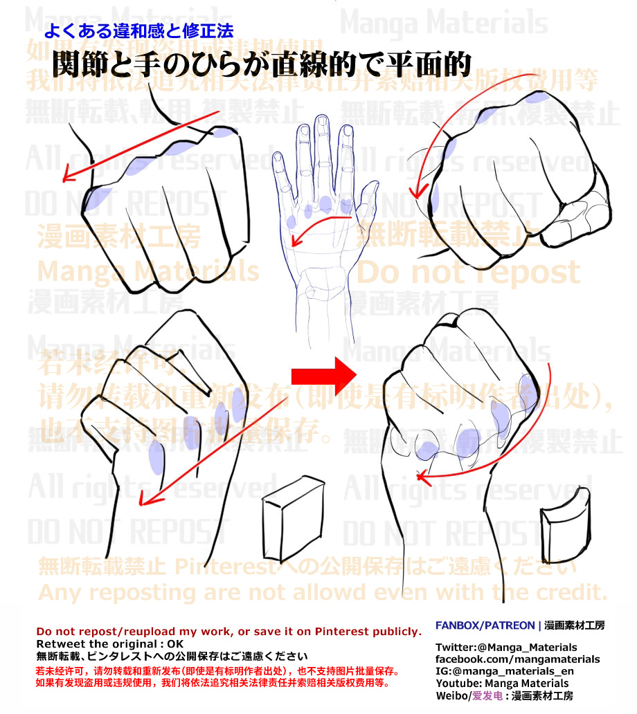 個人メモ：握りこぶしを描くコツ