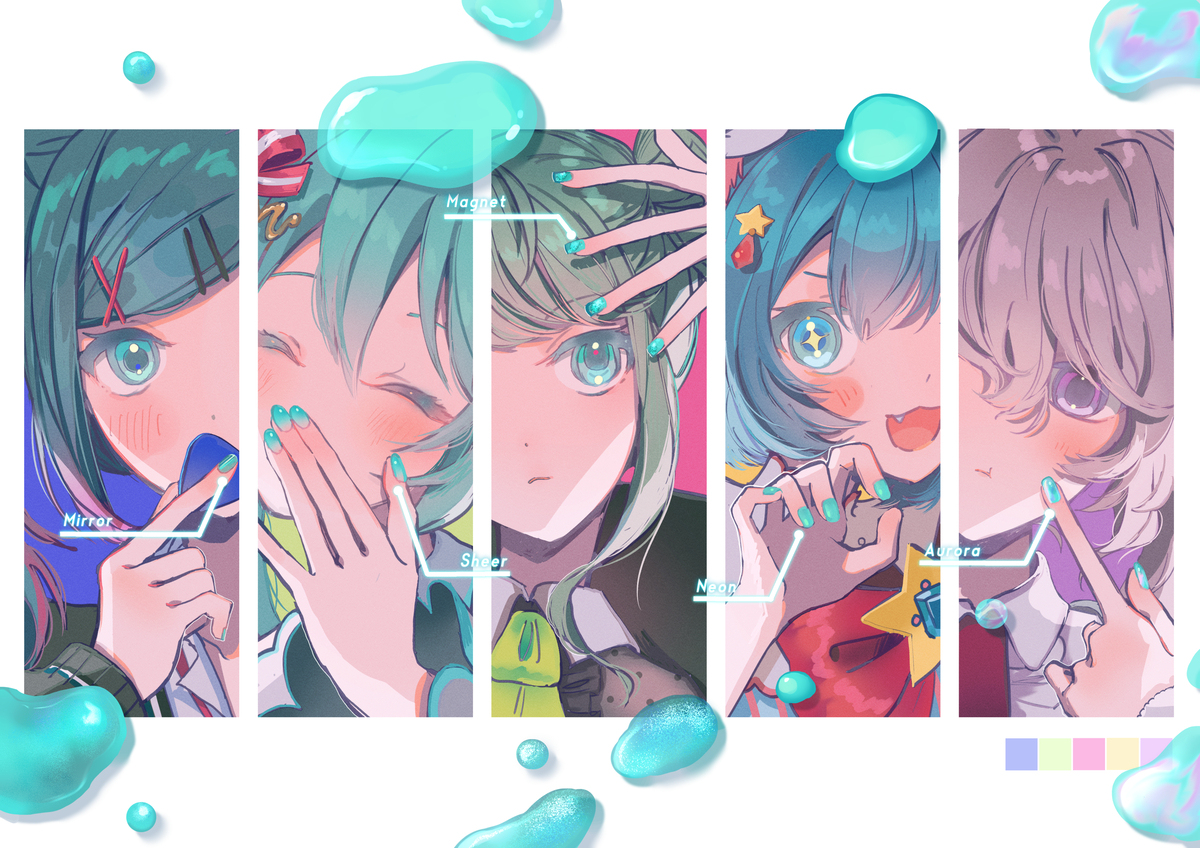 Nail color 01-First blue