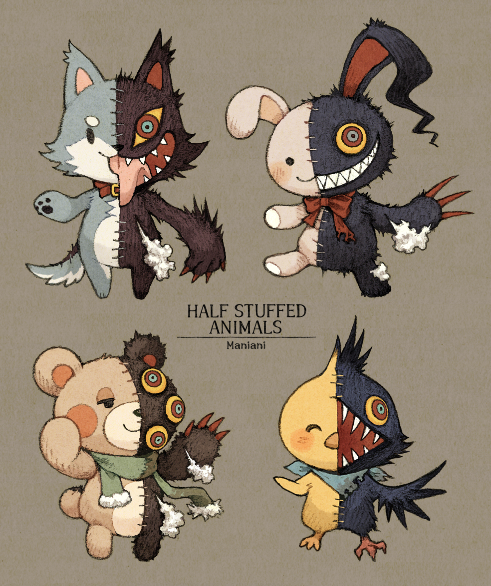 Half stuffed animals