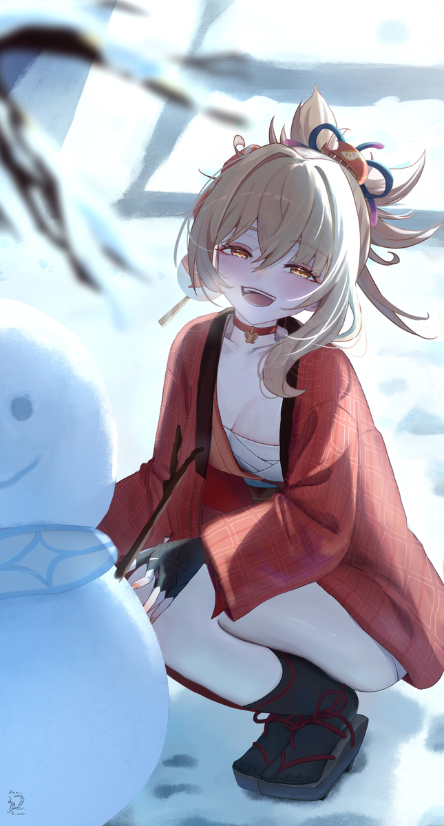 雪遊び