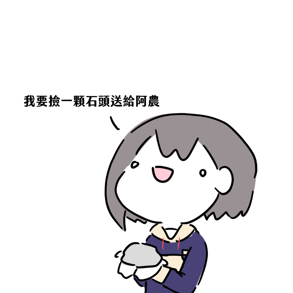 撿一顆石頭送給阿農