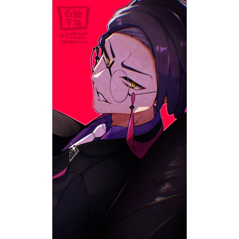 カラスバさん（表情差分と落書き）