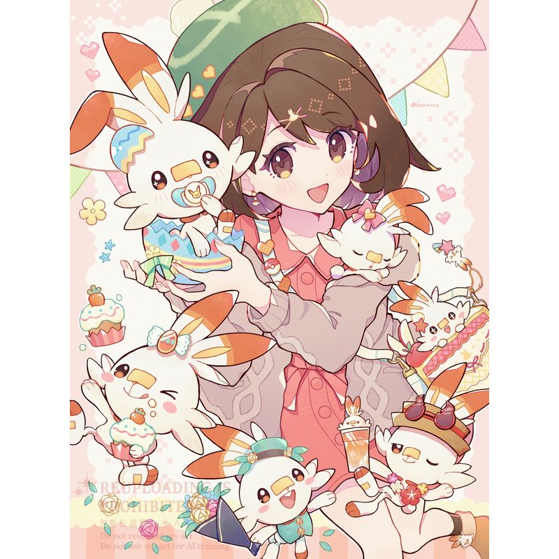 【剣盾6周年】ヒバニー推しユウリちゃん🔥🐰🧡