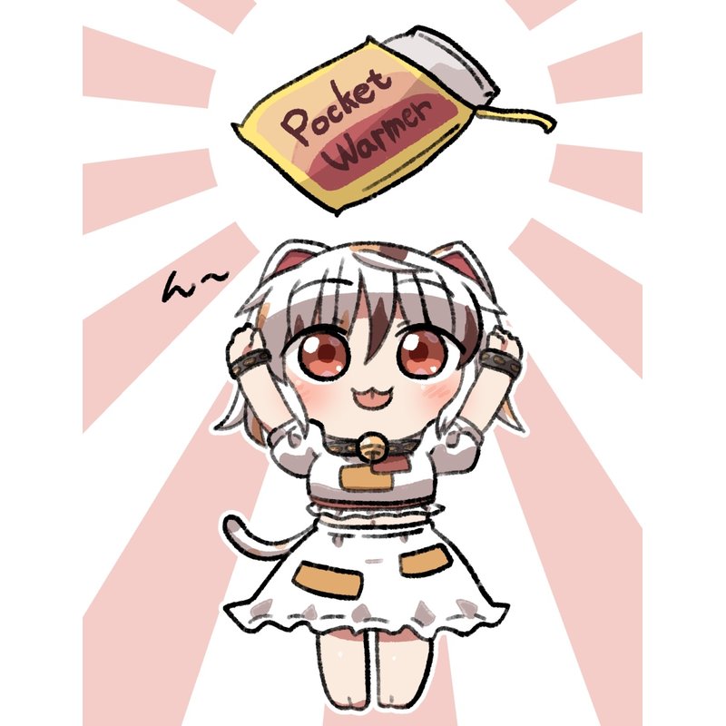 ミケちゃんは あったかカイロ を てにいれた！