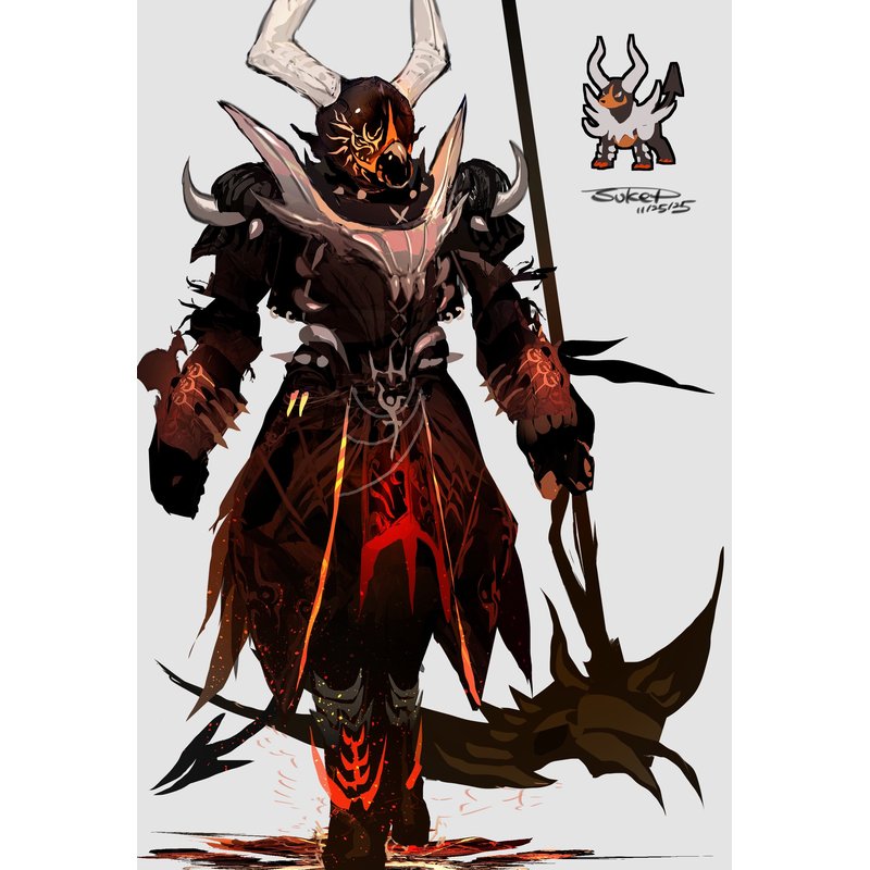 メガヘルガーモチーフの騎士