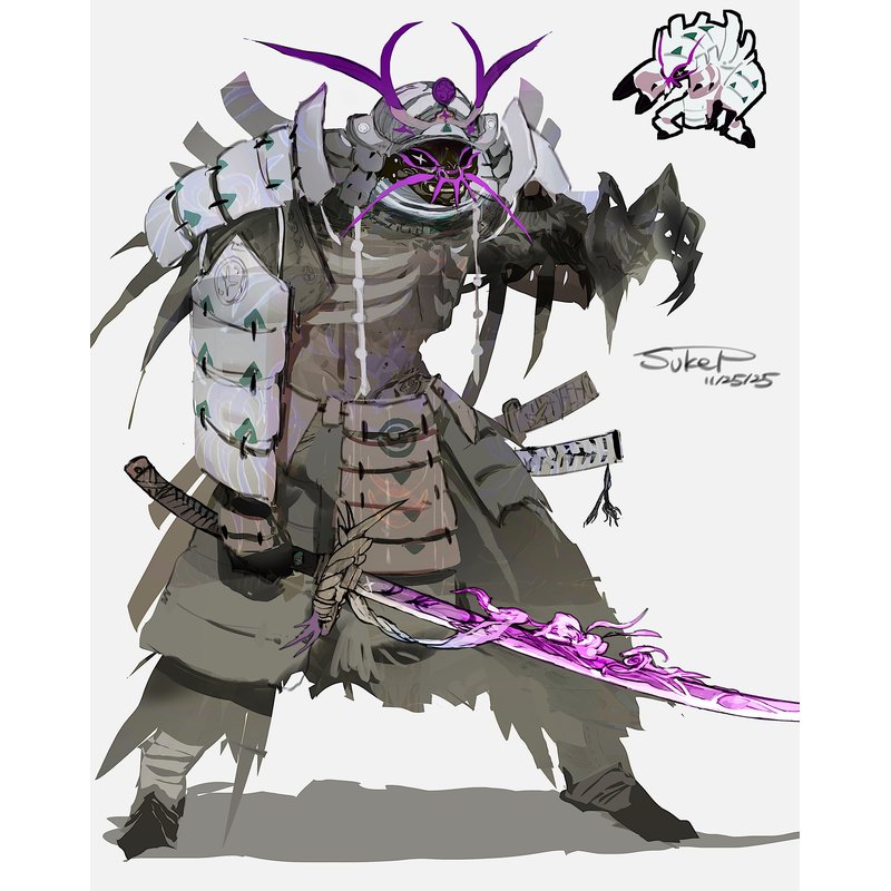 グソクムシャモチーフの侍