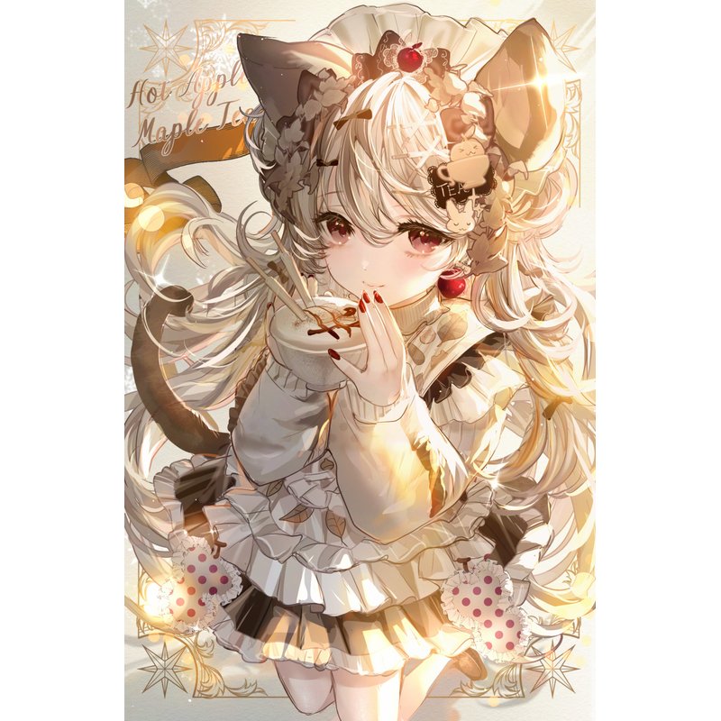 冬のあったかメープル＆アップルティーの妖精☕🍎