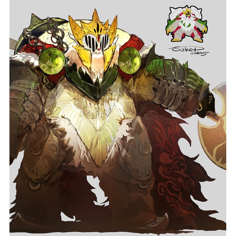 メガブリガロンモチーフの騎士