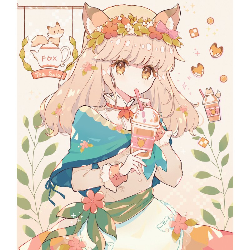 【オリジナル】Fox Girl🦊🧋🧡